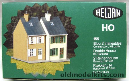 Heljan HO Double House / Bloc / Reihenhauser - HO Scale Building, 155 plastic model kit
